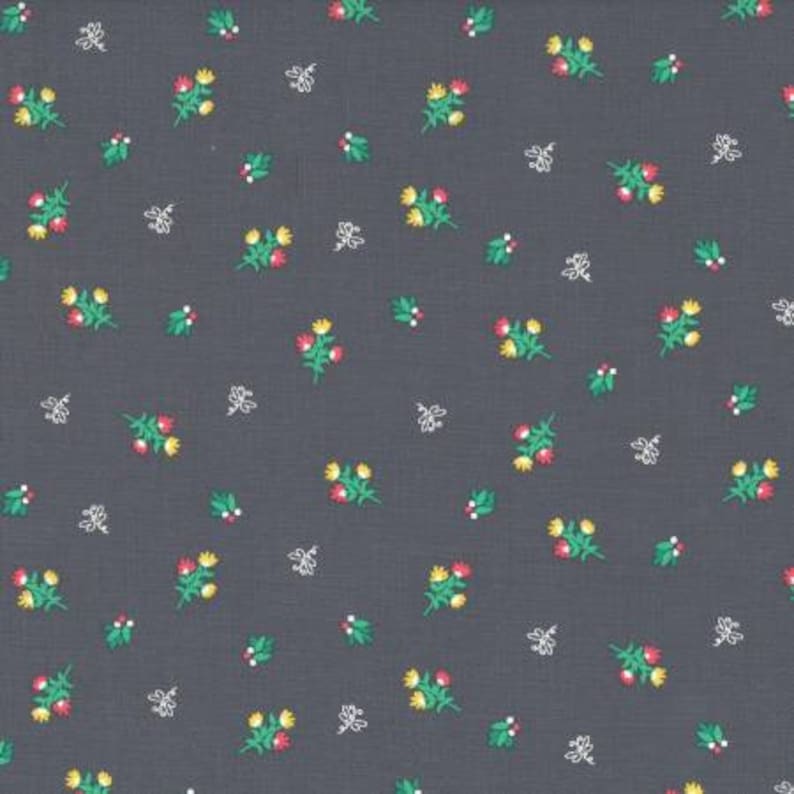 Goat Island, Susan Emory, Swirly Girls Design, Michael Miller Fabric, Coral and Yellow Floral Cotton, Vintage Inspired Quilting Cotton afbeelding 1