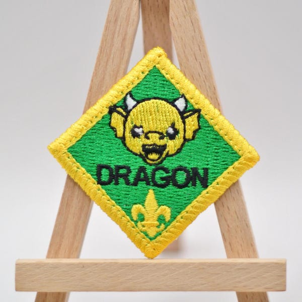 Parche de rango de dragón, regalo para cachorros, parche termoadhesivo, regalo divertido, parche de moral, parche para mochila, parche de senderismo