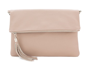 Echte Kieselleder Italienische Clutch Tasche Crossbody Schultertasche Autum/Winter Hochzeit Partys Nude Abendtasche Brautjungfern Geschenke für Sie