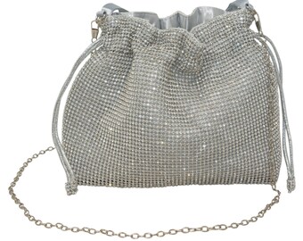 silver evening purse
