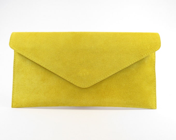 Solid Mustard Yellow Clutch With the Gold Chain, Plain Yellow Acrylic