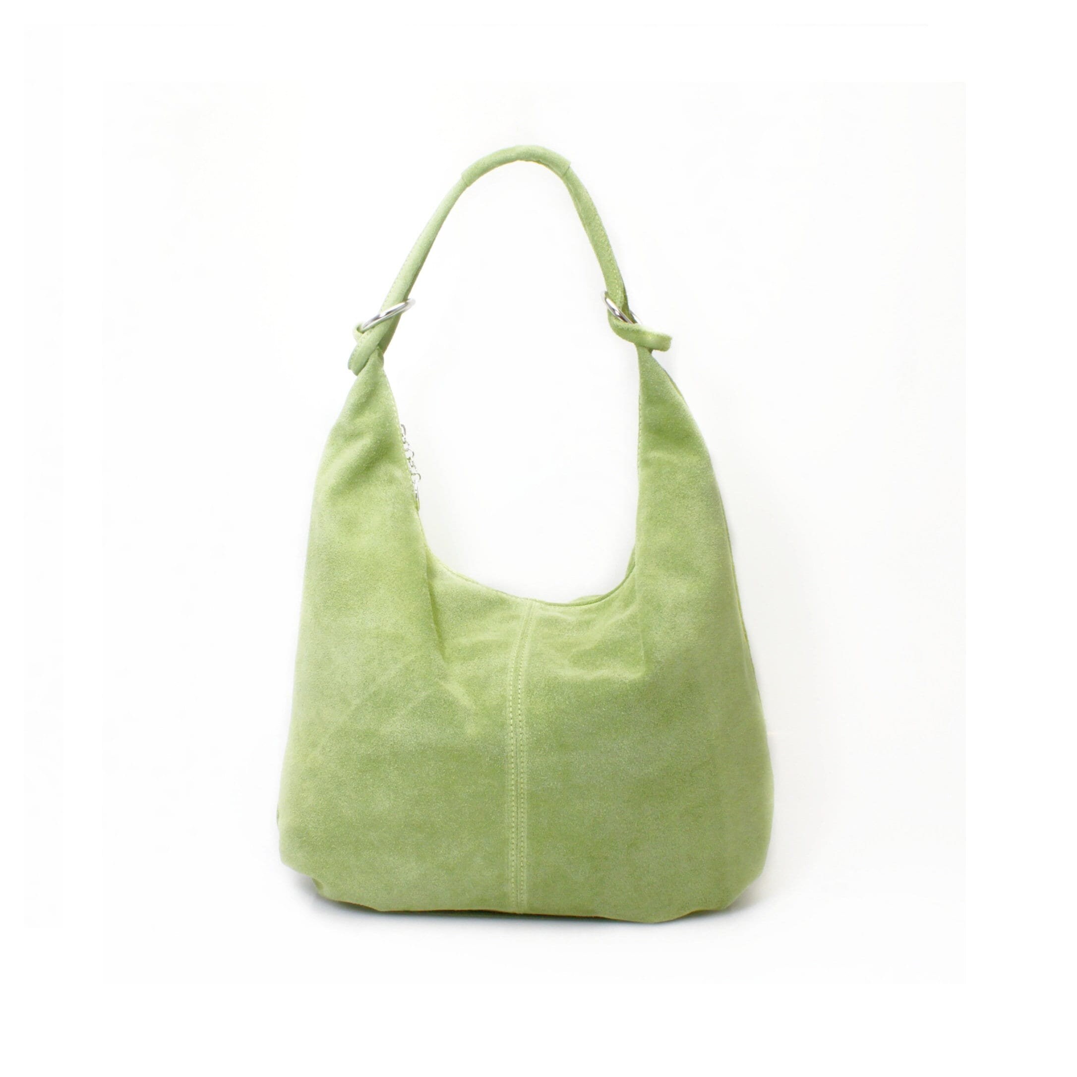 Sage leather and suede shoulder bag