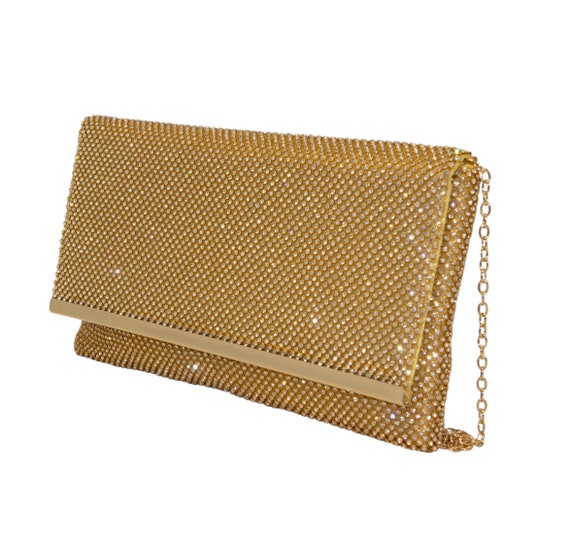 Vintage 60s Mod Glam Rock Gold Glitter Princess Mini Handbag Purse wit –  Thee Cultivator