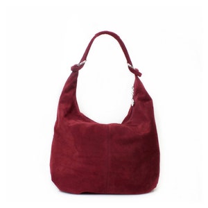 Genuine Suede Leather Large Hobo Shopper Bag Everyday Practical Leather ...