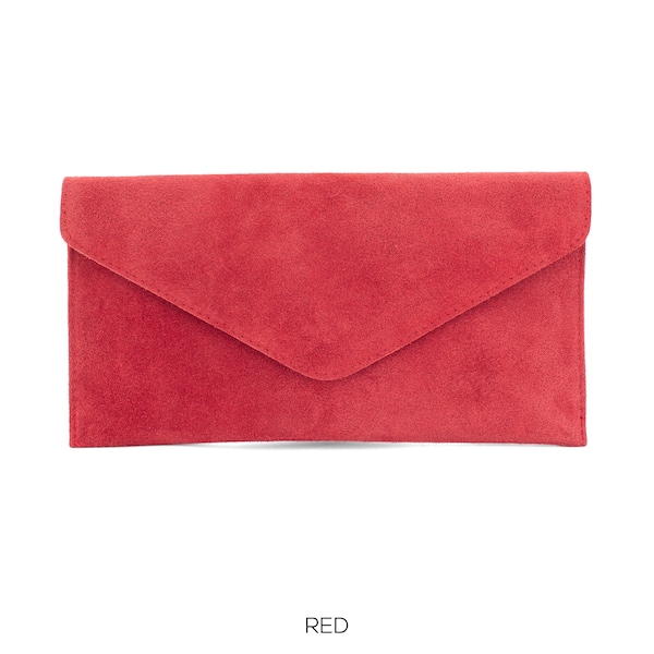 Red Leather Clutch - Etsy