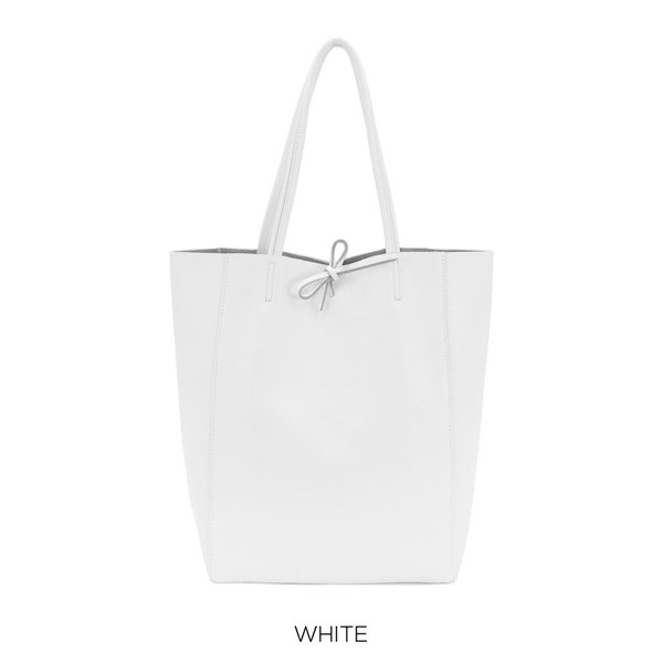 Genuine Leather Shopper Bag Large Leather Tote Bag Pebbled Soft Italian Leather Large Leather Bag Practical Everyday Bag White Leather Bag