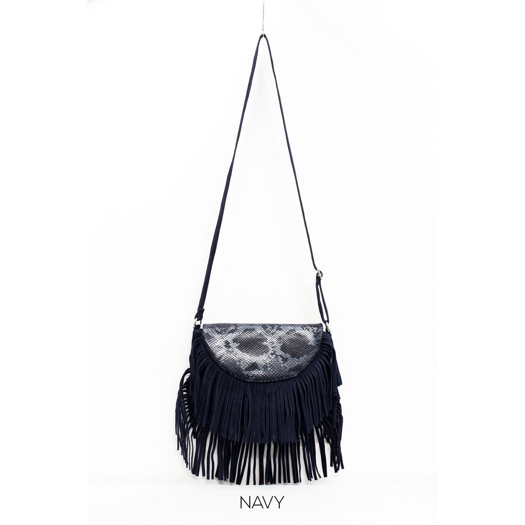 Genuine Suede Leather Italian Fringed Bag Crossbody Ladies Etsy