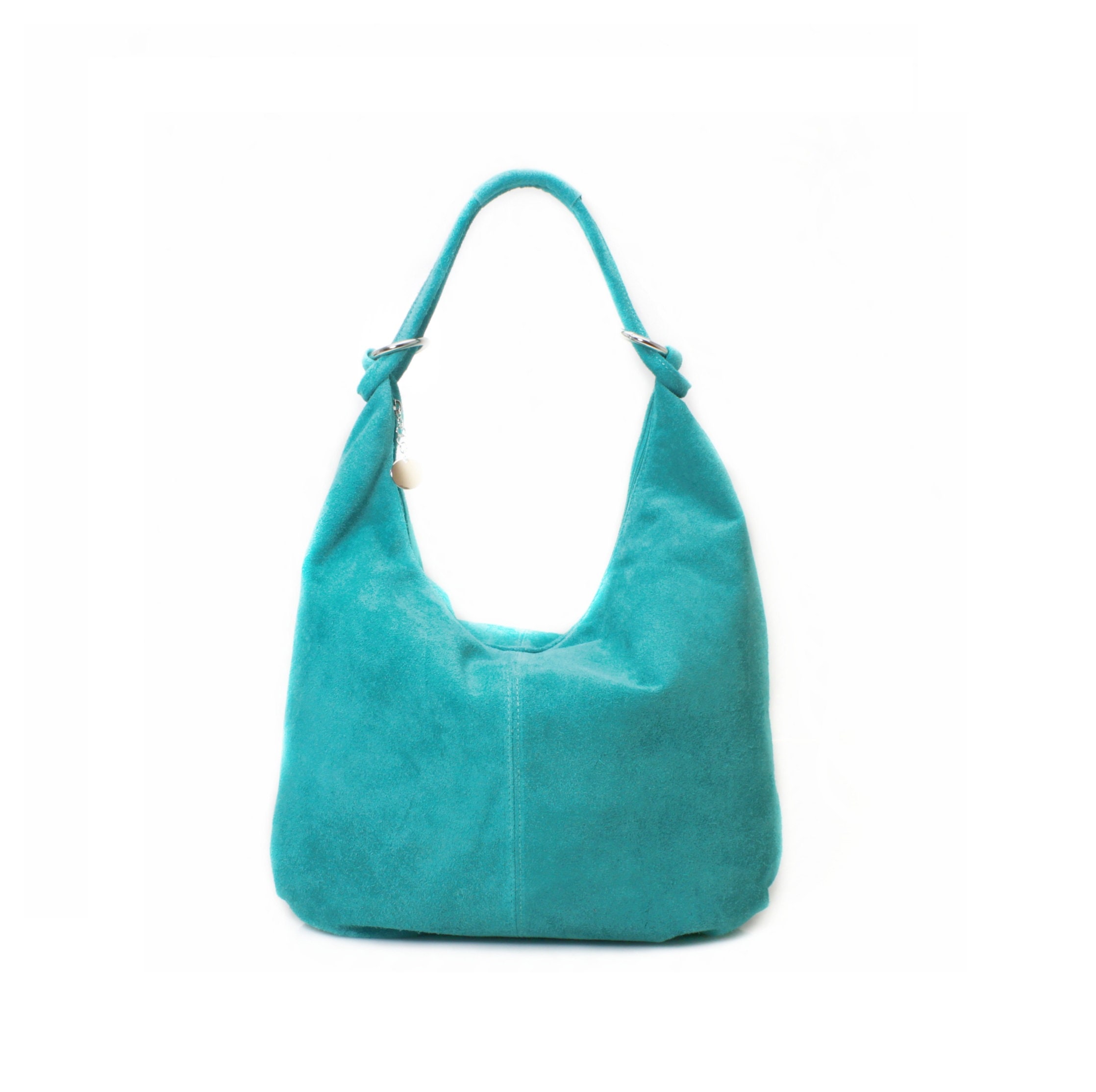 Genuine Suede Leather Hobo Shopper Bag