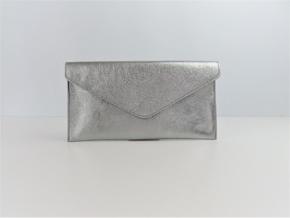 Genuine Leather Female Envelope Clutch