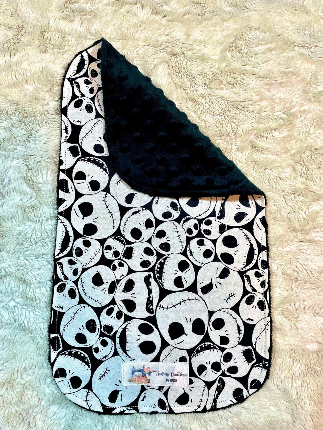 Nightmare Before Christmas, Jack Skellington, Jack and Sally, Oogie Boogie Burp Cloth Etsy