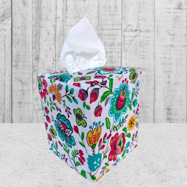 Flowers, Stars, and more - Square Tissue Box Cover