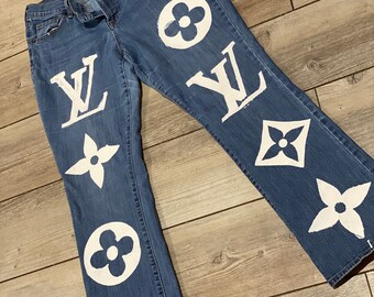 louis vuitton ripped jeans