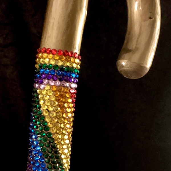 Walking Cane With Bling Etsy
