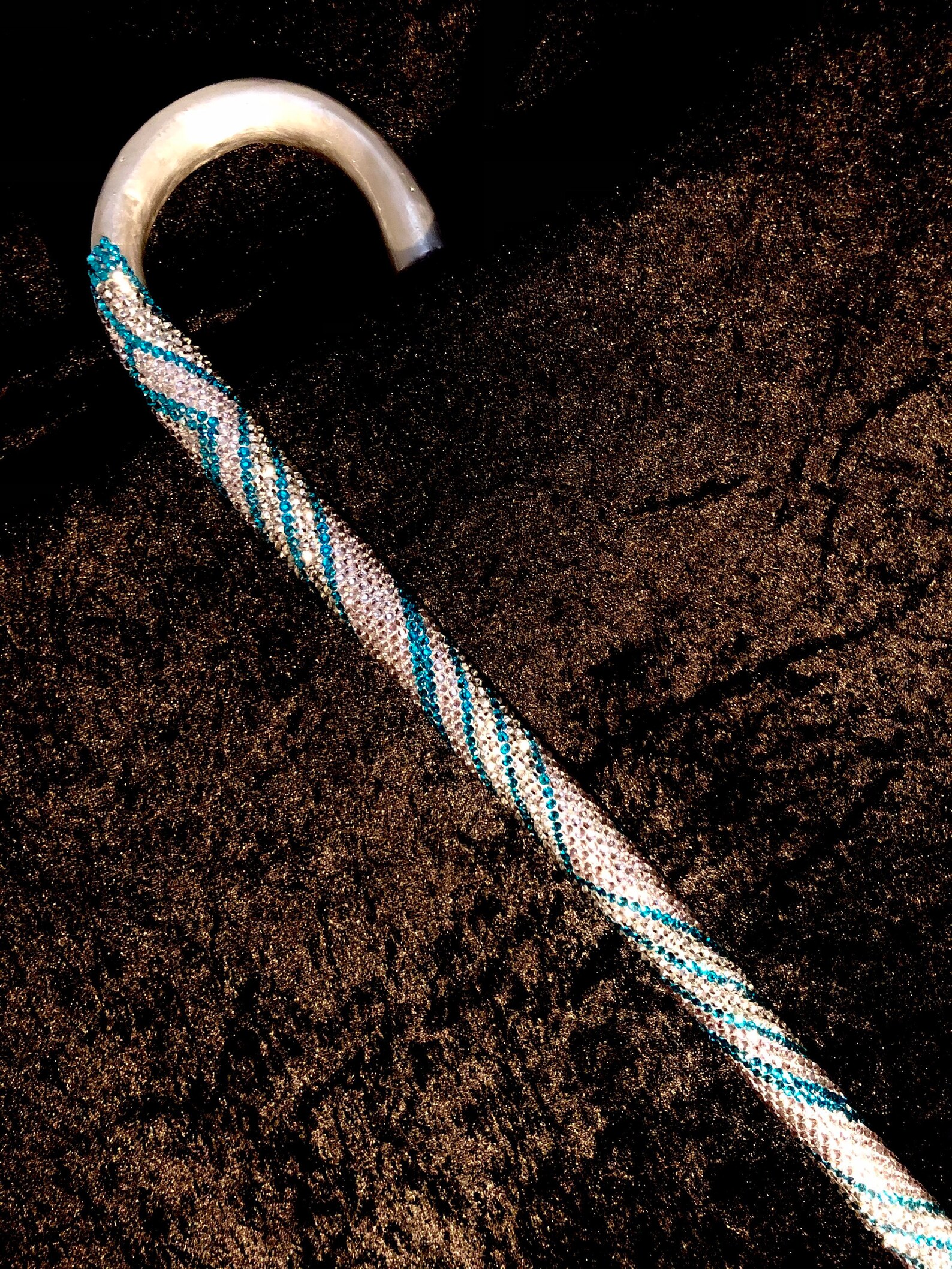 NEW Walking Cane Wooden Bespoke Bling Unique Hand Etsy