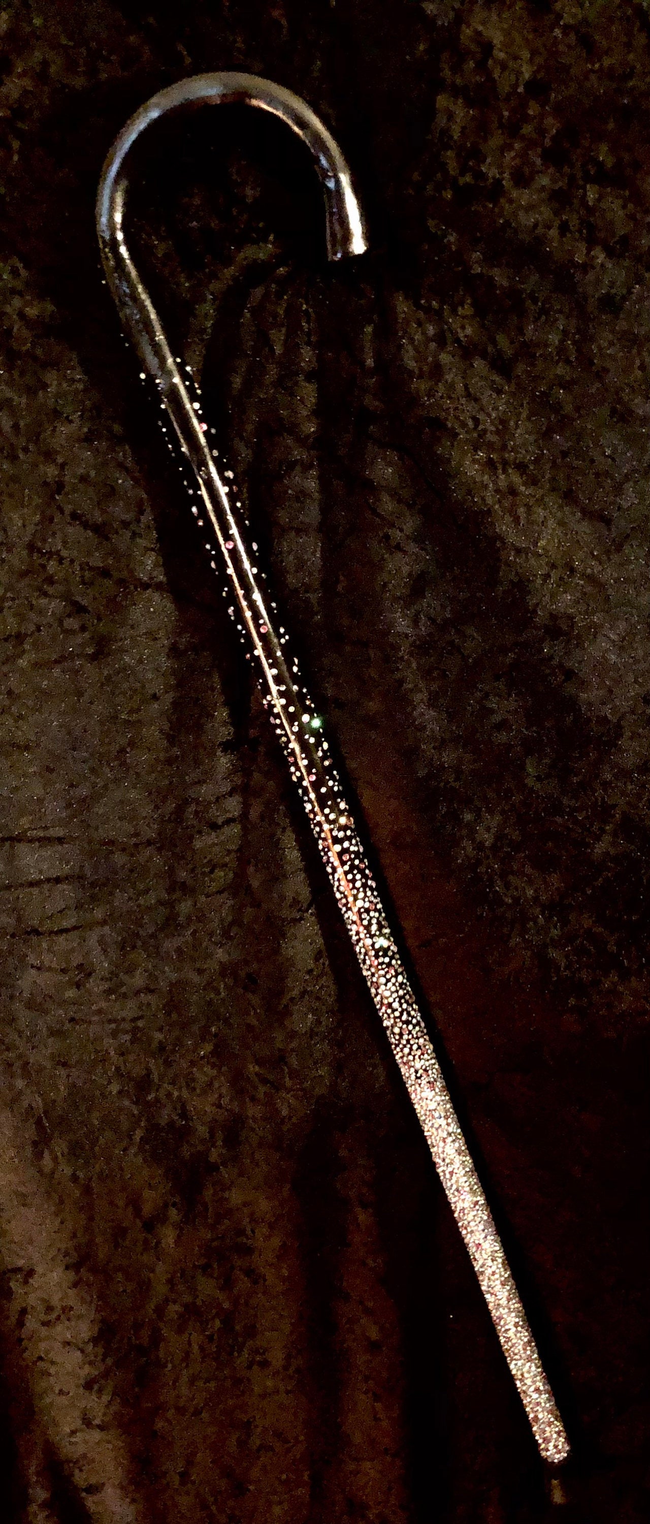 Walking Cane Wooden Bespoke Bling Unique Hand Embellished Etsy