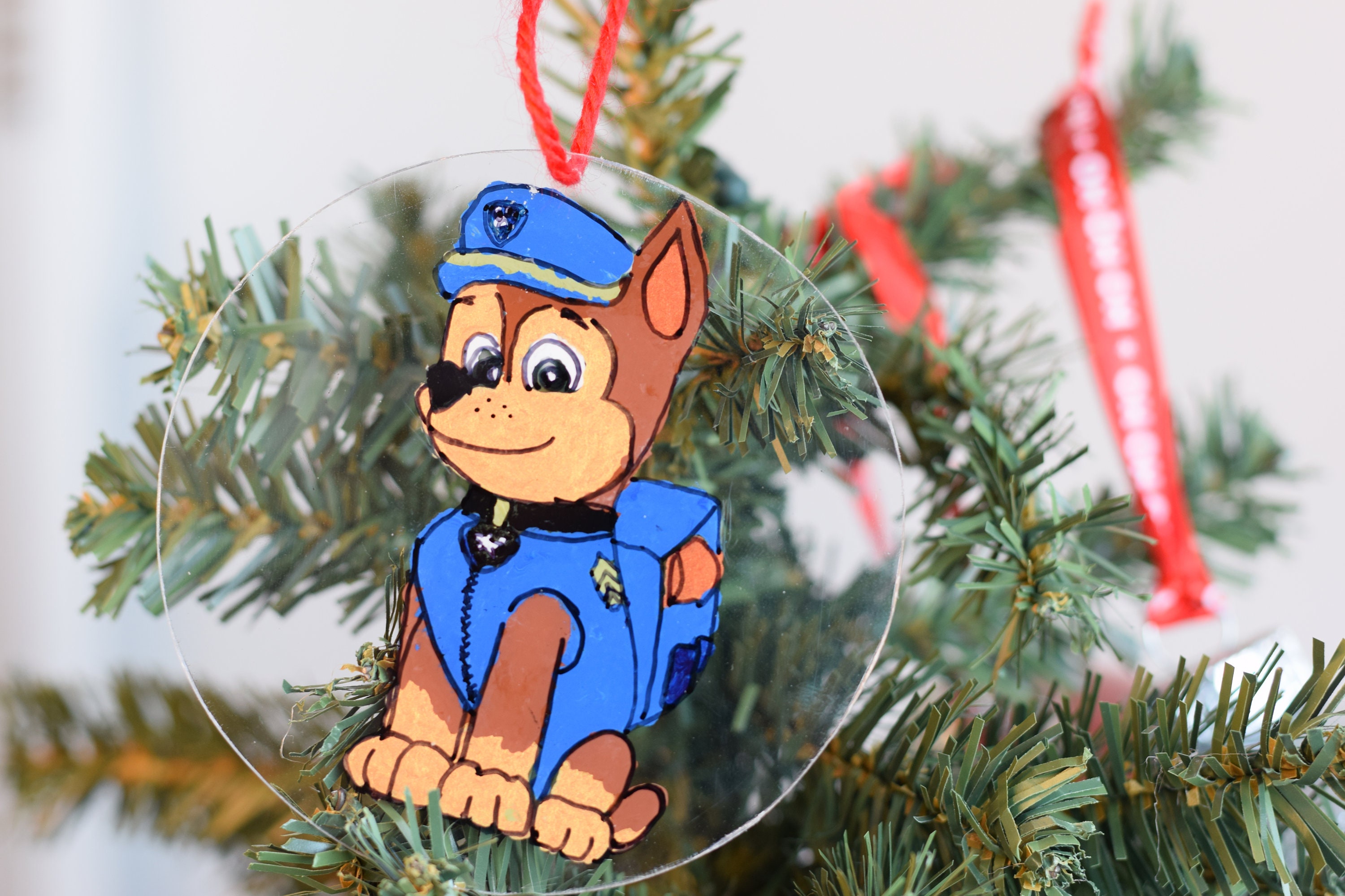 Paw Patrol Christmas Ornament Chase ornament Paw Patrol Etsy