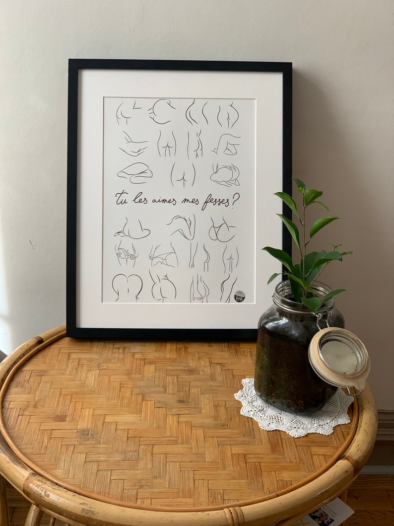 Et Mes Fesses Tu Les Aimes Mes Fesses Tu les aimes mes fesses affiche A3 illustation | Etsy