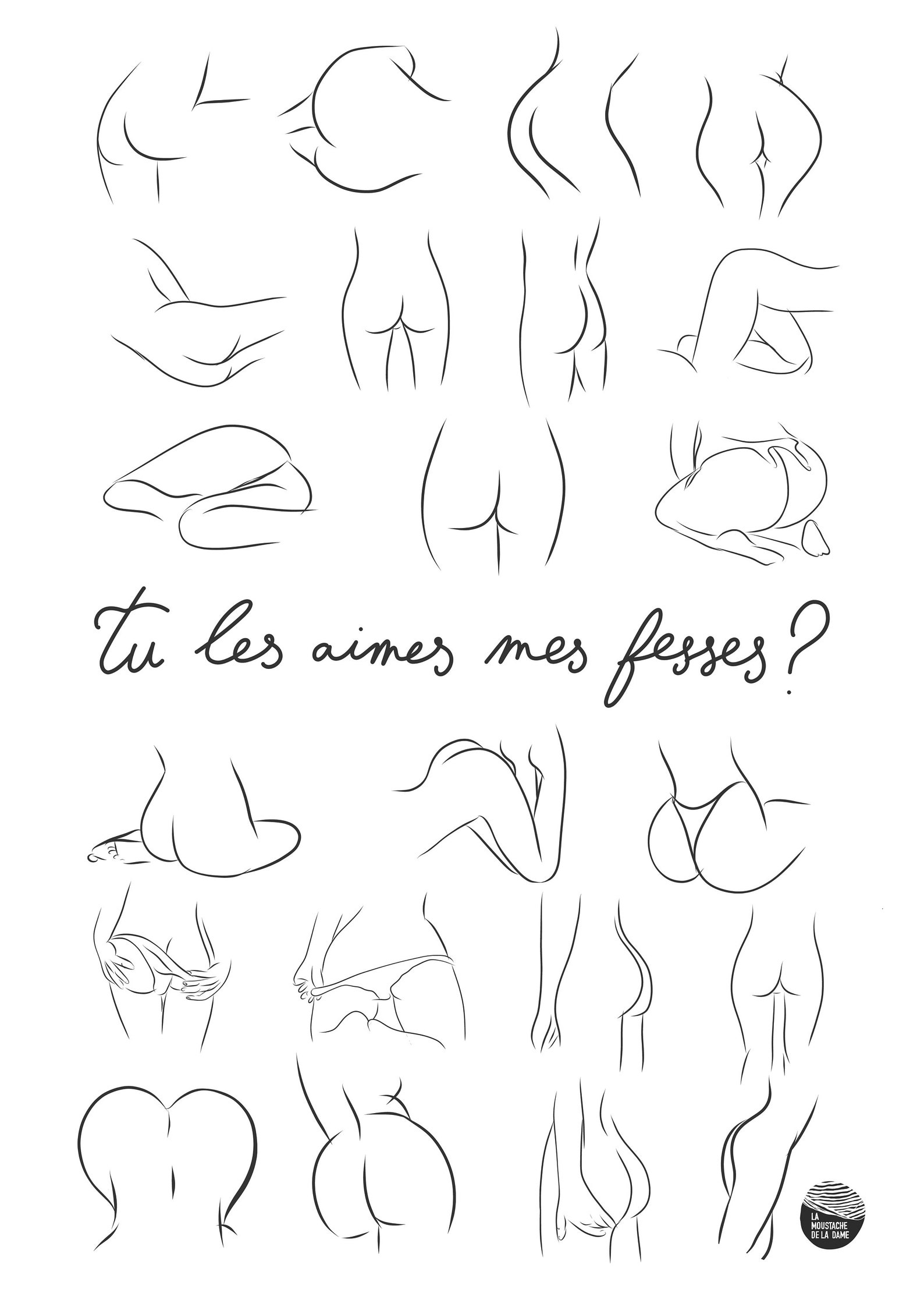 Et Mes Fesses Tu Les Aimes Mes Fesses Tu les aimes mes fesses affiche A3 illustation | Etsy