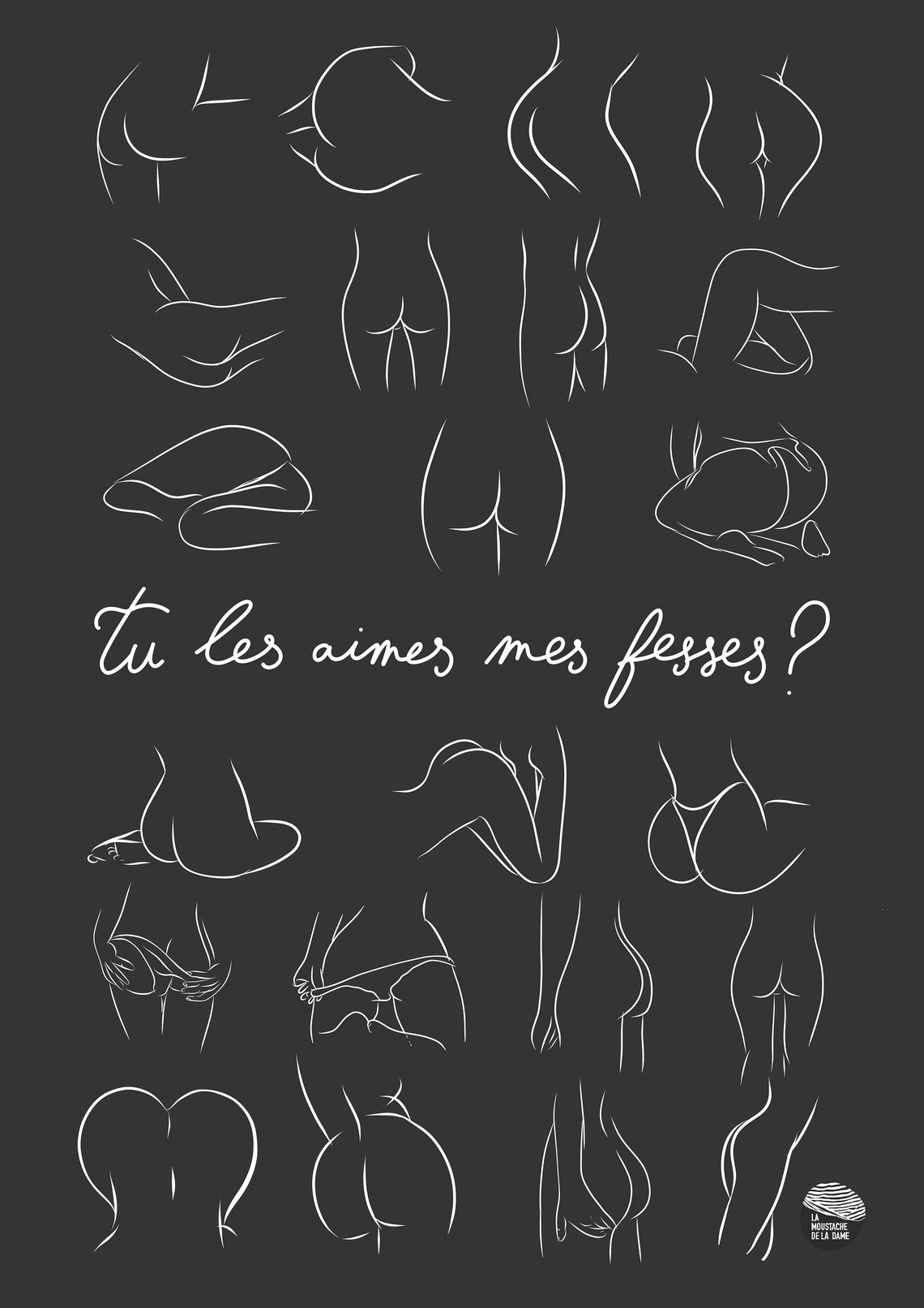 Et Mes Fesses Tu Les Aimes Mes Fesses Tu les aimes mes fesses affiche A3 illustation | Etsy