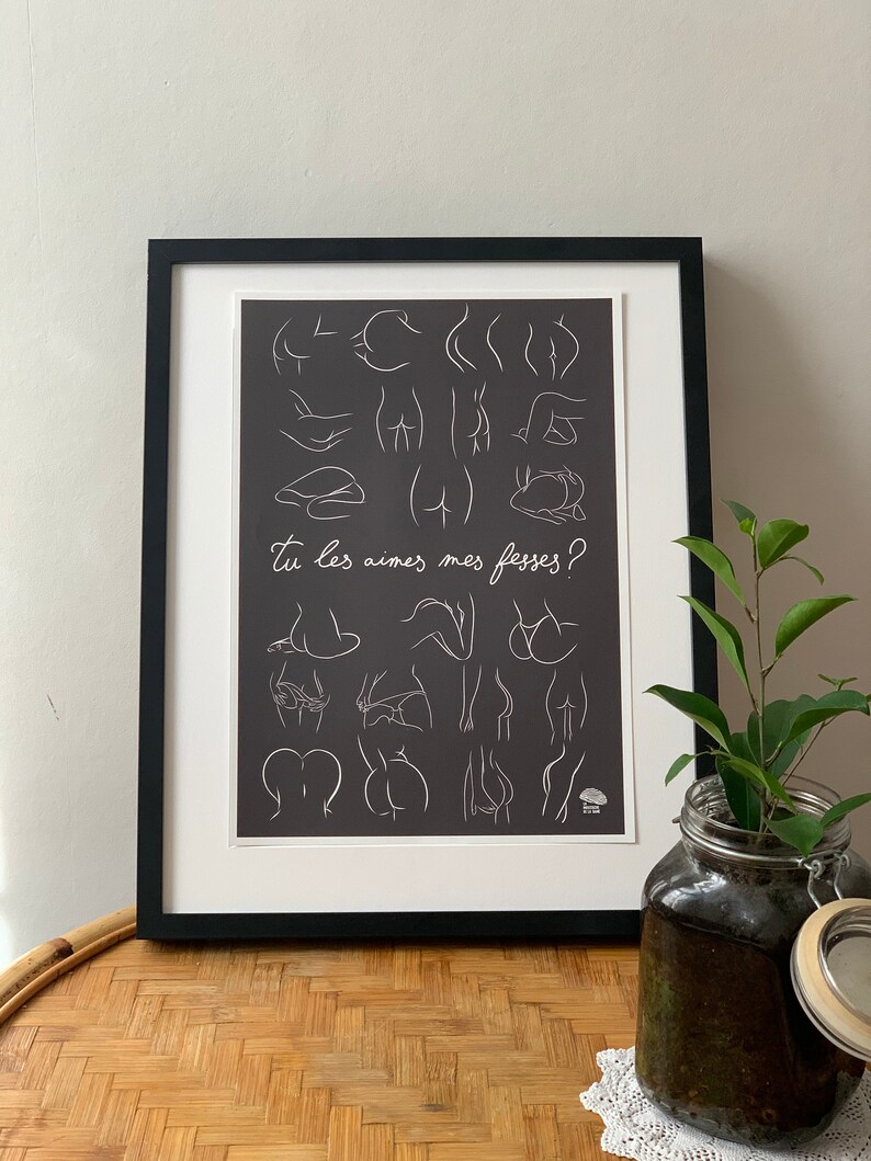 Et Mes Fesses Tu Les Aimes Mes Fesses Tu les aimes mes fesses affiche A3 illustation | Etsy