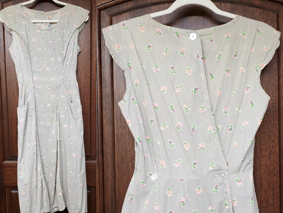 1940s Dress S Small Neat n' Tidy Apron Dress Swirl