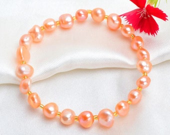 Freshwater Baroque Pink Pearl Mix Bracelet