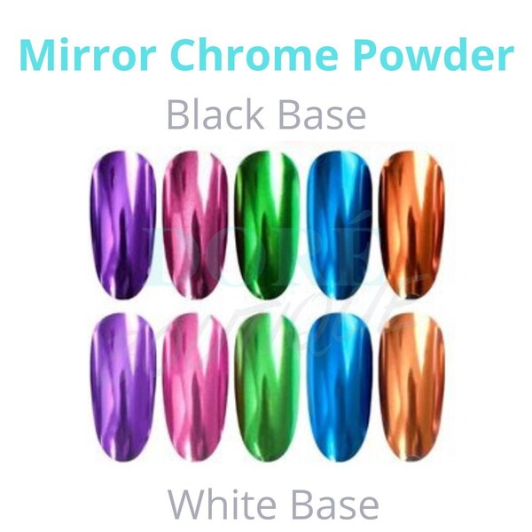 Chrome Nail Powder Etsy