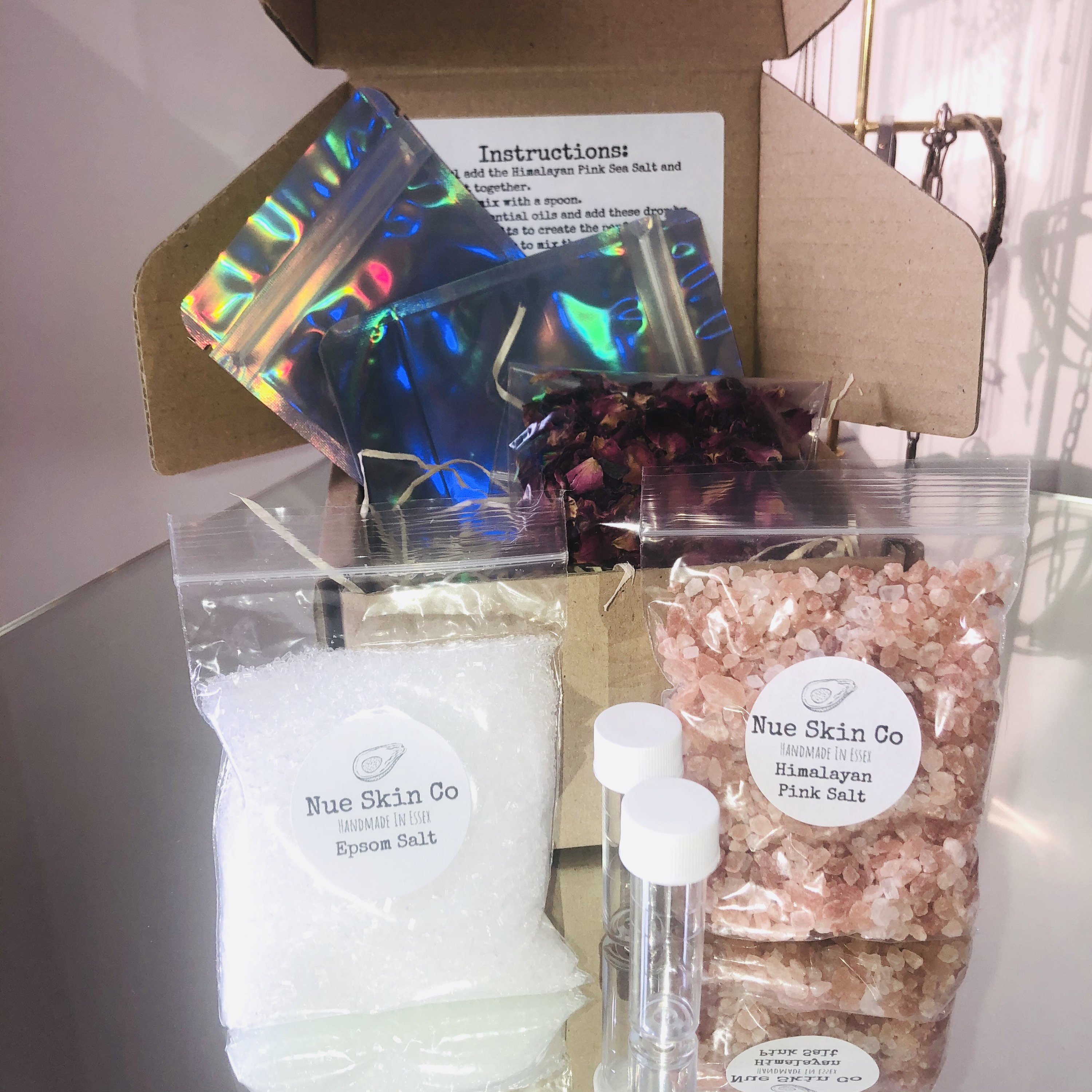 Make your own Bath Salts Kit Himalayan Pink Salt Epsom Salt Etsy