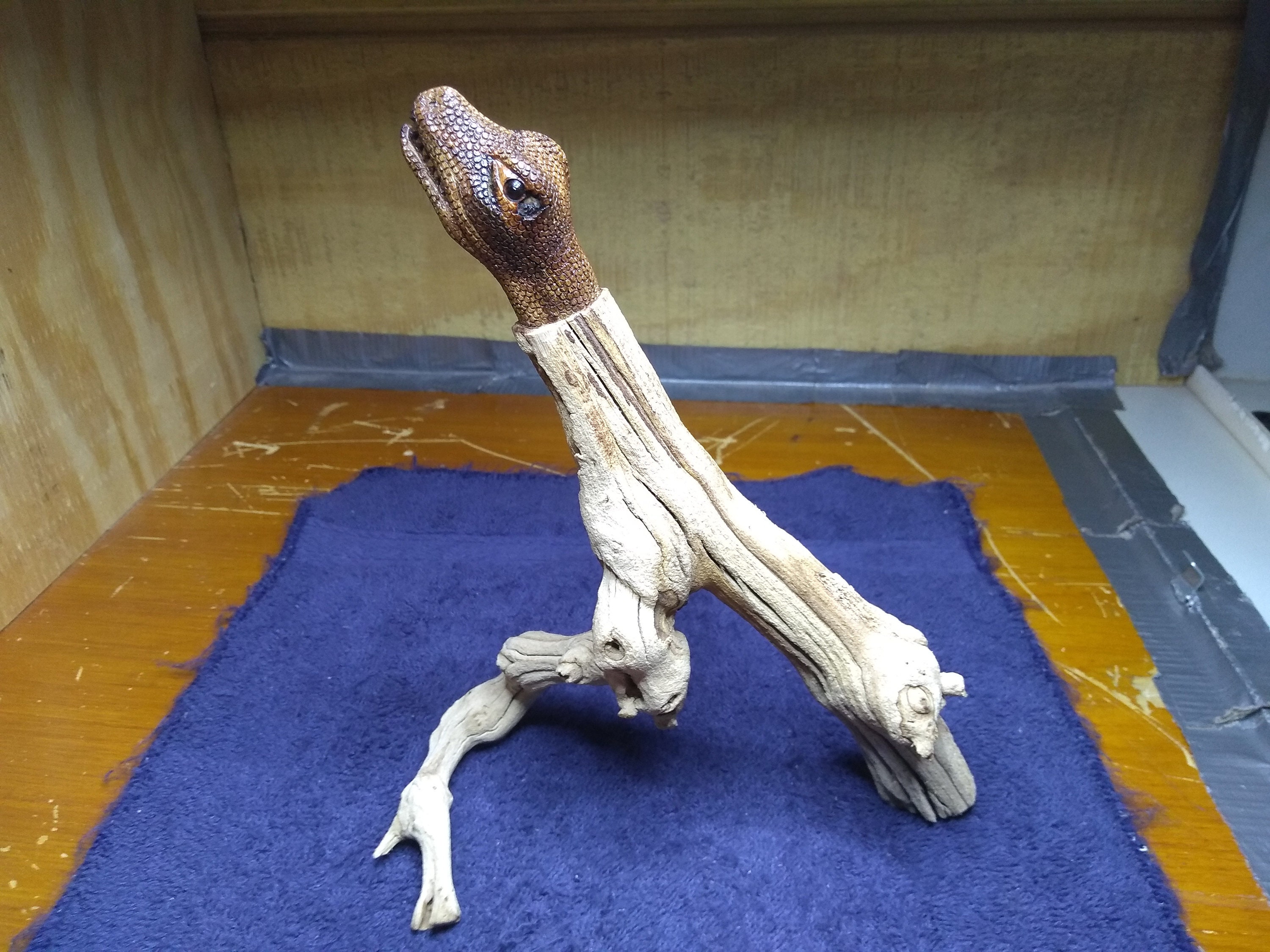 Grapewood Carvingwooden Reptilewood Lizardreptile Etsy UK