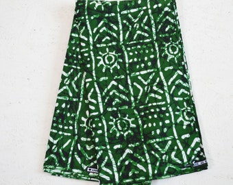 African print fabric by the yard green black and white fabric 100% cotton