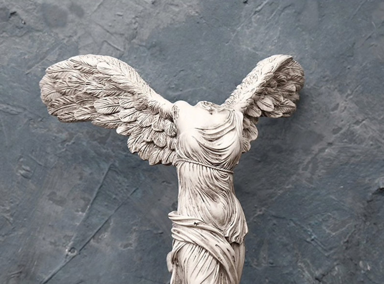 Headless Victory Goddess Sculpture Modern Gold White Etsy