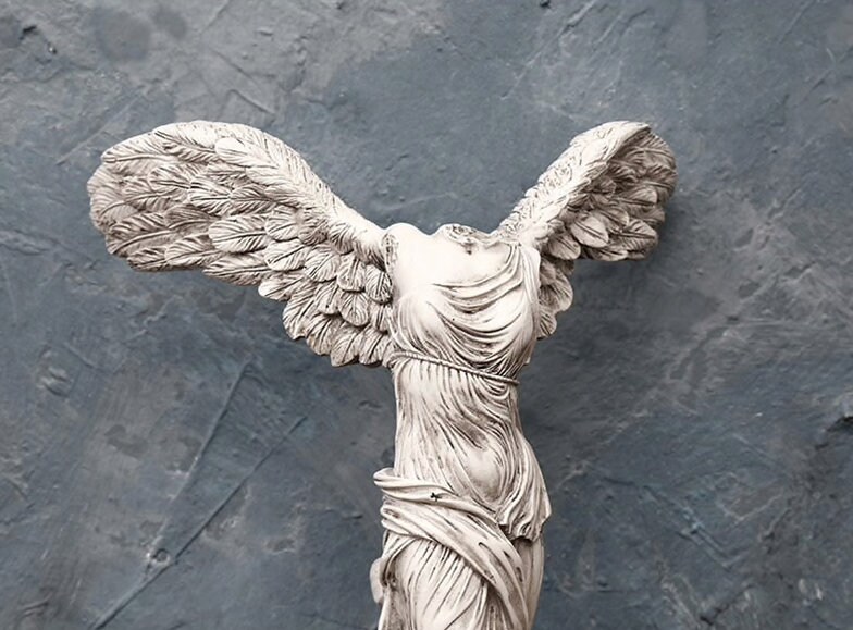 Headless Victory Goddess Sculpture Modern Gold White Etsy