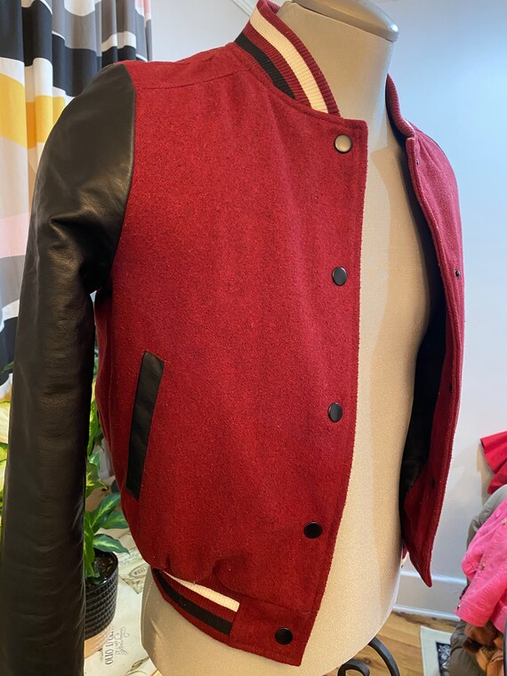 Textured Varsity Jacket