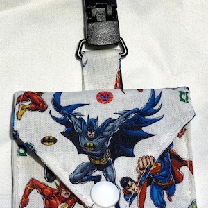 Superhero Fabric Tubie Pouch, NG Tube Bag superheroes