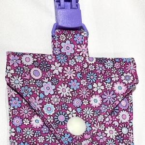 Floral NG Tube Pouch with Clip, Baby Tubie Bag
