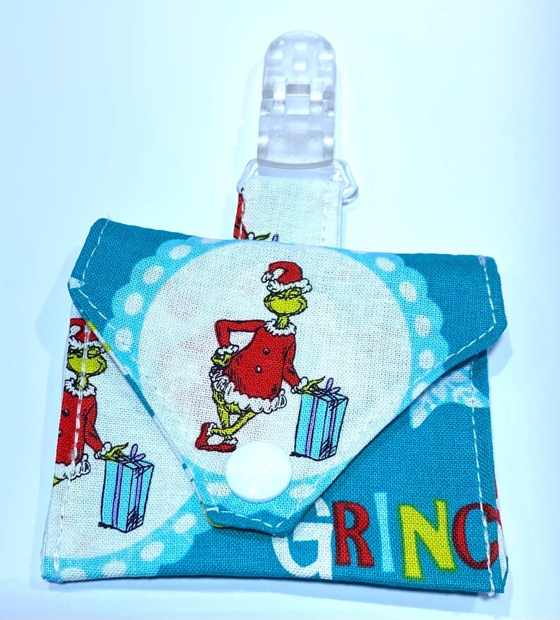 Superhero Fabric Tubie Pouch, NG Tube Bag The Grinch