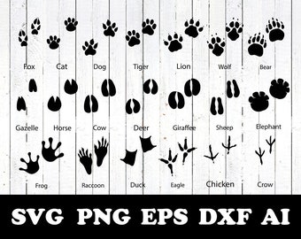 Download Animal Footprint Svg With Photos Etsy