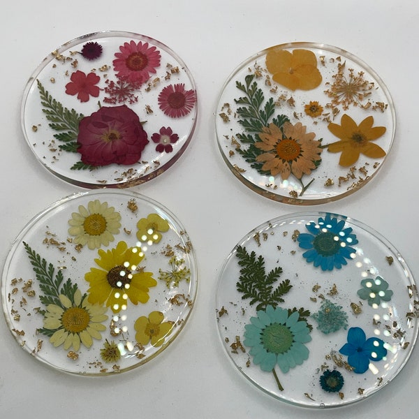 Resin Dried Flower Coasters