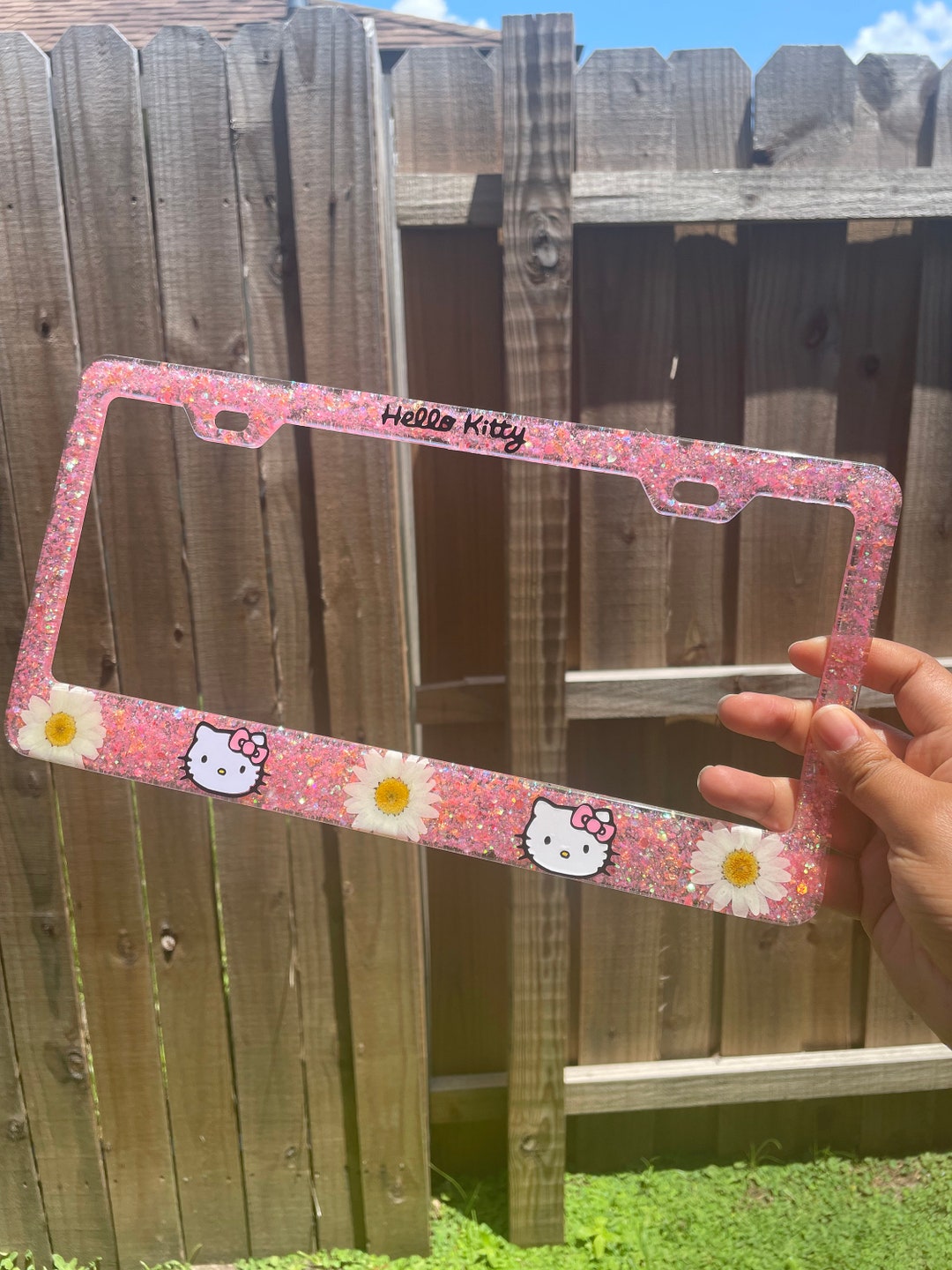 Hello Kitty License Plate Frame Etsy