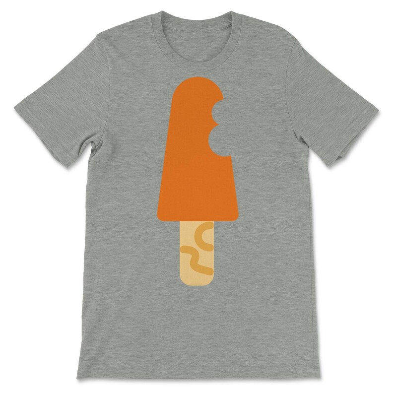 Cooking Food Orange Popsicle On A Stick Premium Crewneck Short Sleeve T-Shirt Unisex Kitchen Eating Edible