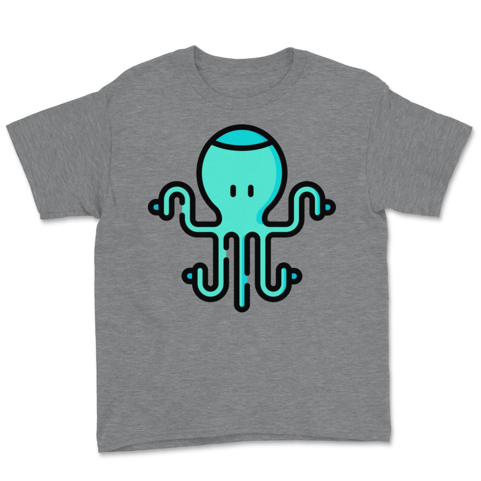 Octopus Youth TShirt Great Short Sleeve Shirt For Kids Etsy