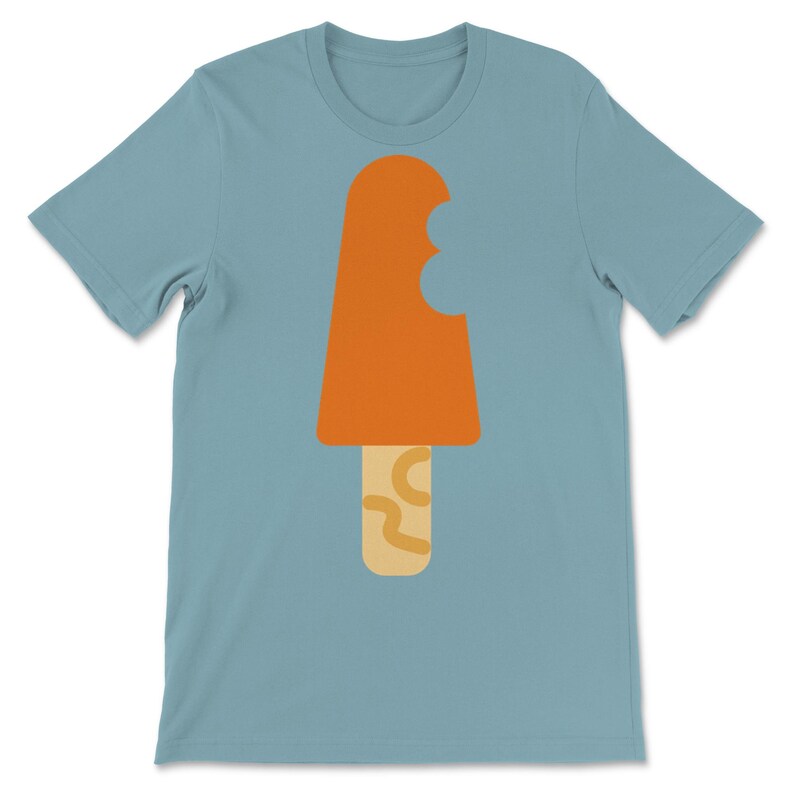 Cooking Food Orange Popsicle On A Stick Premium Crewneck Short Sleeve T-Shirt Unisex Kitchen Eating Edible
