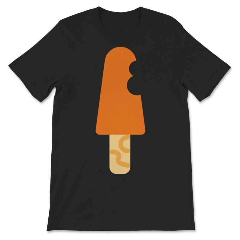 Cooking Food Orange Popsicle On A Stick Premium Crewneck Short Sleeve T-Shirt Unisex Kitchen Eating Edible