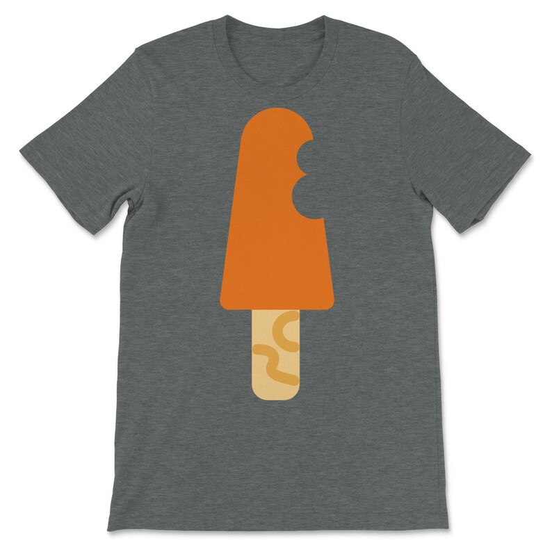 Cooking Food Orange Popsicle On A Stick Premium Crewneck Short Sleeve T-Shirt Unisex Kitchen Eating Edible