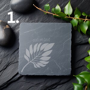 Custom Leaf Coasters, Coasters for dinner party, Slate Coasters, Slate Coasters for Wedding, Custom slate coasters for wedding