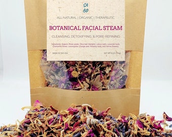 BOTANICAL FACIAL STEAM | Rejuvenating Acne Steam | Skin glow | Cleansing & Pore-Refining Steam | Acne Relief |Detoxifying Floral Steam Blend