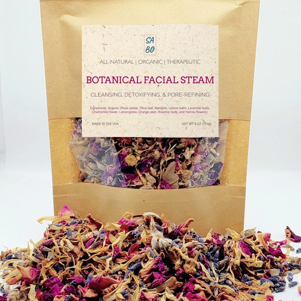 BOTANICAL FACIAL STEAM | Rejuvenating Acne Steam | Skin glow | Cleansing & Pore-Refining Steam | Acne Relief |Detoxifying Floral Steam Blend