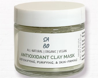 Green Clay Mask: Organic Detox, Exfoliating Antioxidant Treatment