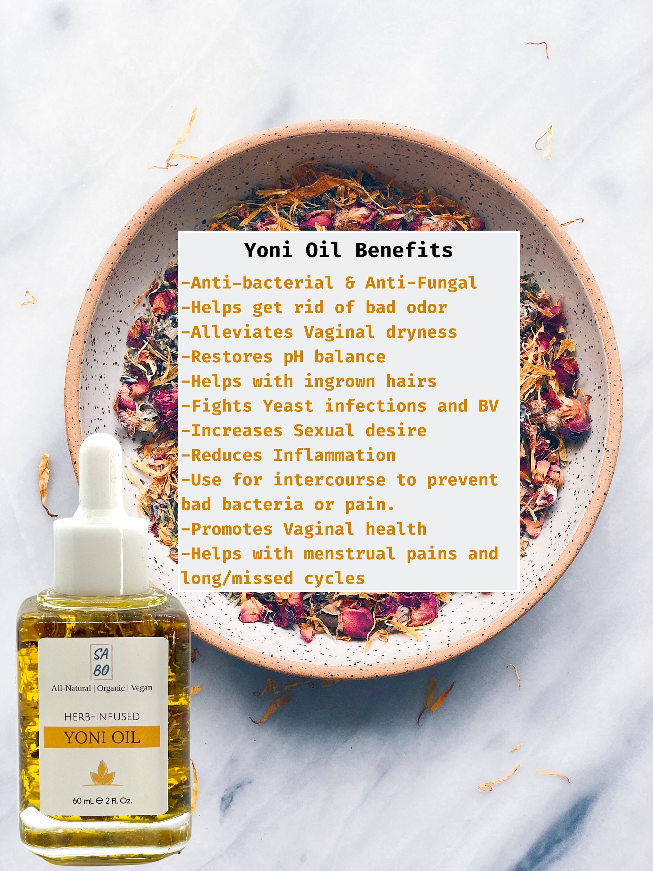 HERB-INFUSED YONI Oil Blend | All-natural & Vegan | Feminine Hygiene |  Menstrual Care - Etsy
