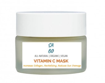 VITAMIN C FACE MASK  W/Free Silicon Brush | Retinol Mask | Anti-Aging Mask | Clay Mask | Orange Peel Mask